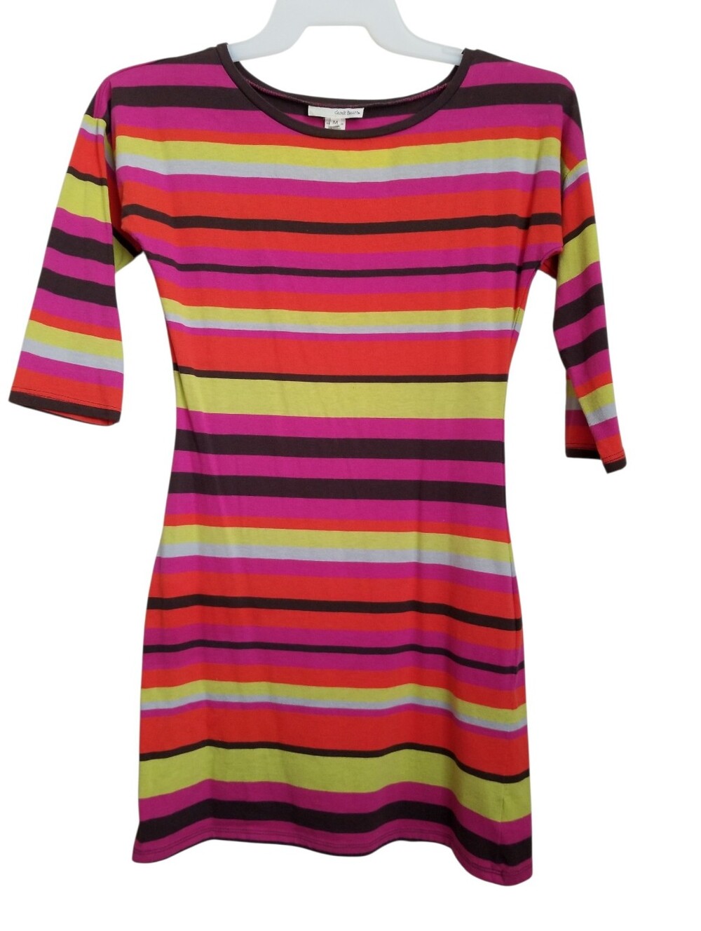 Derek Heart Striped Dress Women's Size M Multicolor